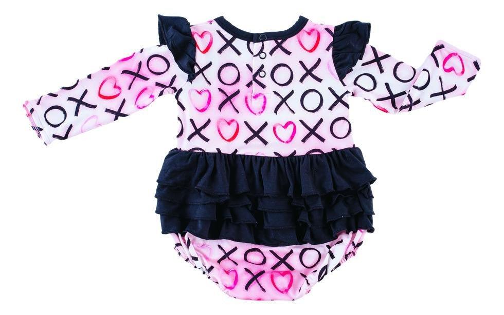 Girl's Bamboo Long Sleeve Bubble Romper - Bella (XOXO) - Image 7