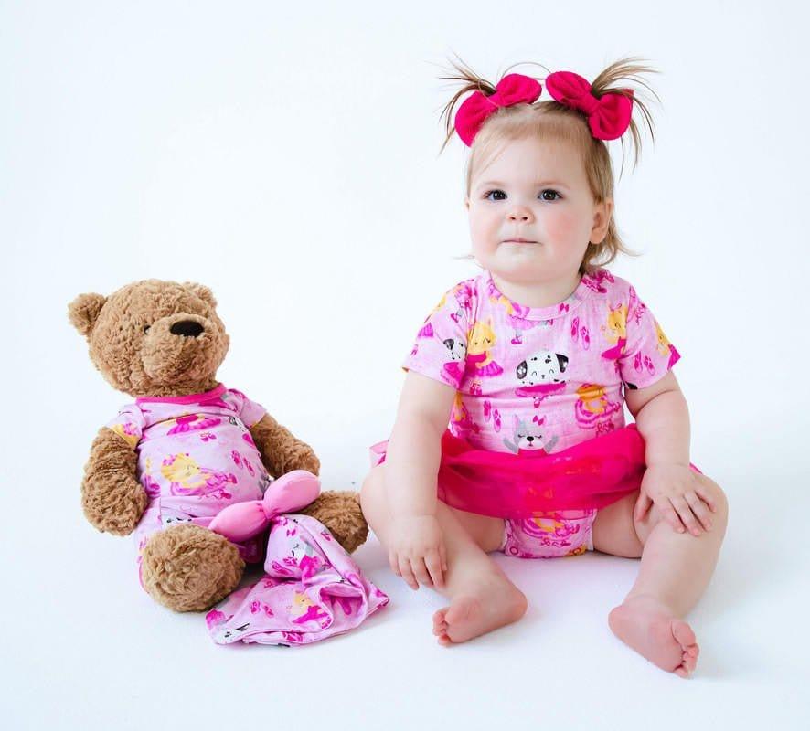 Girl's Muslin Bamboo Tulle Bubble Romper - Cassie (Ballet) - Image 2