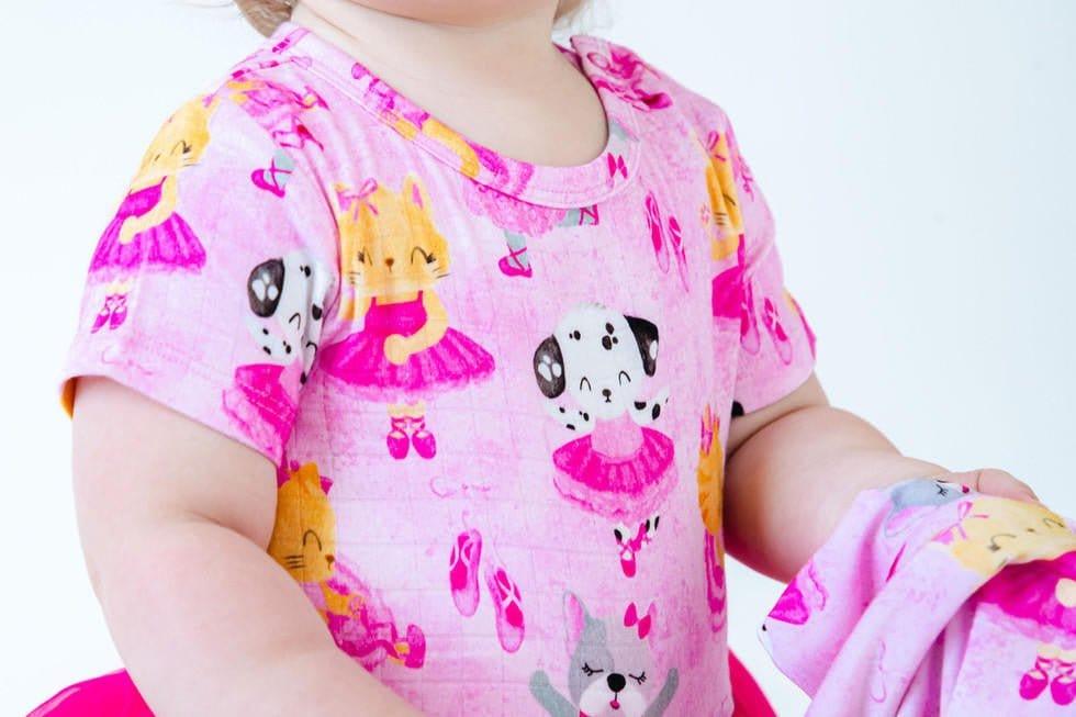 Girl's Muslin Bamboo Tulle Bubble Romper - Cassie (Ballet) - Image 4
