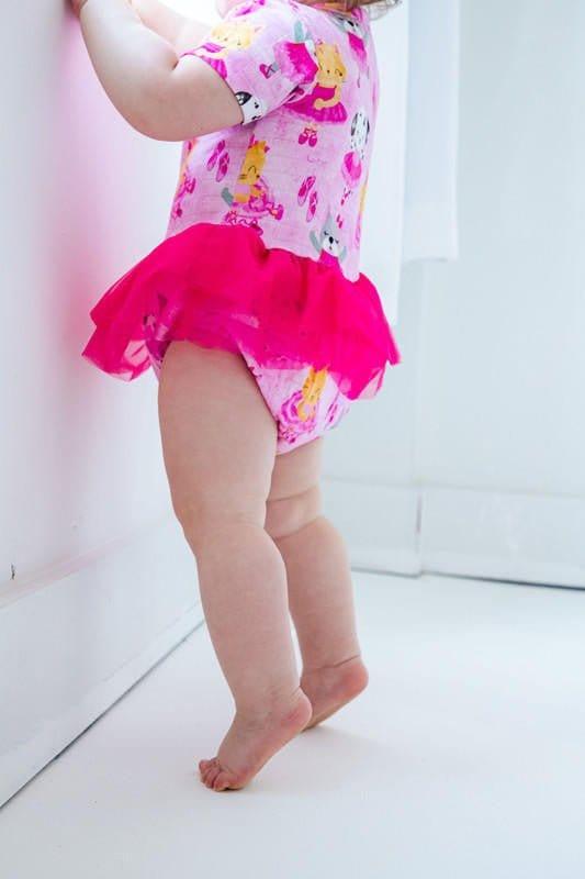 Girl's Muslin Bamboo Tulle Bubble Romper - Cassie (Ballet) - Image 5