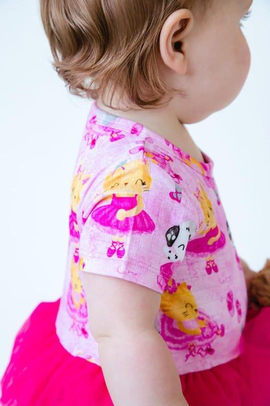 Girl's Muslin Bamboo Tulle Bubble Romper - Cassie (Ballet) - Image 7