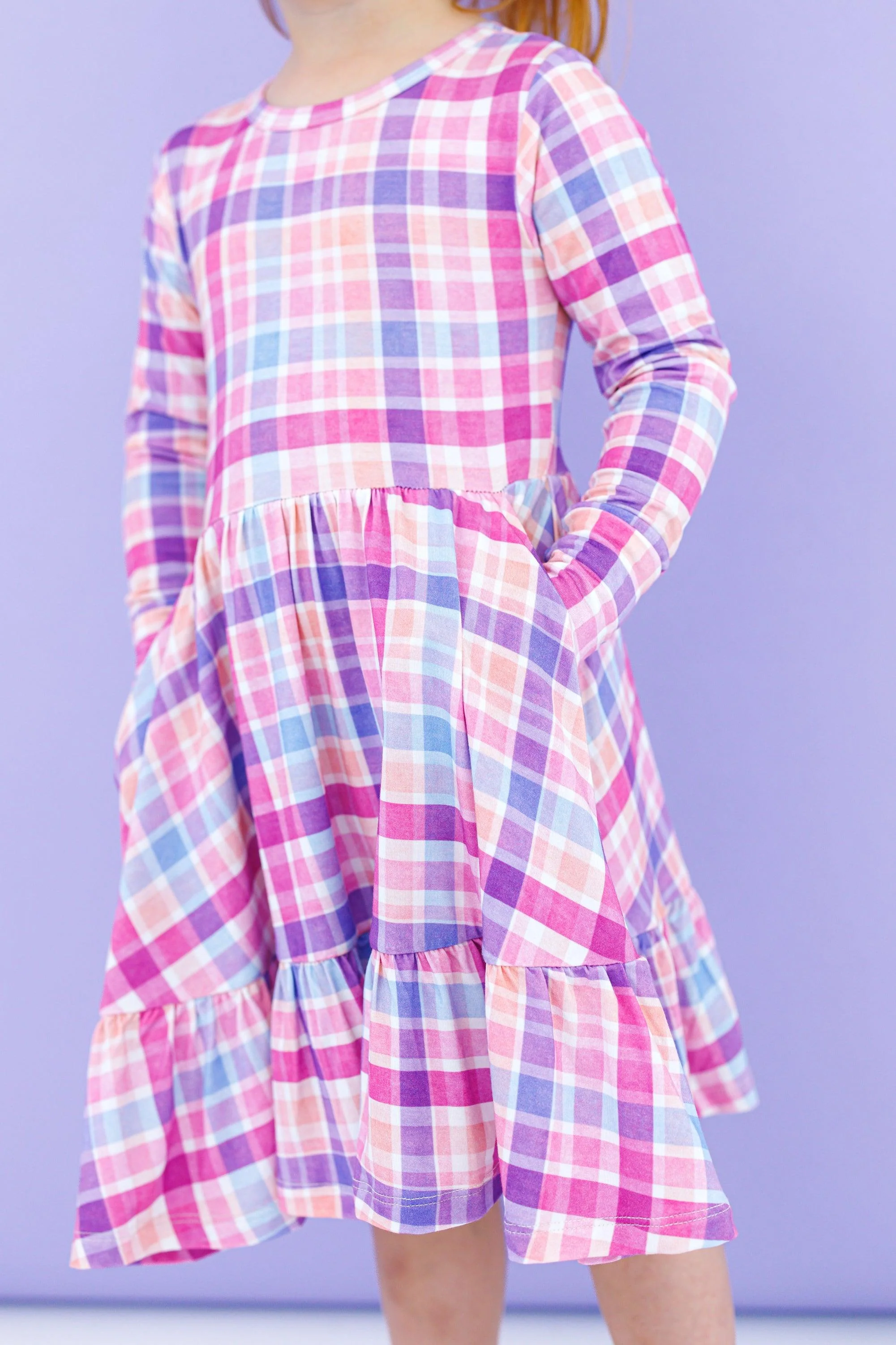 Bamboo Long Sleeve Dress - Millie (Plaid) - Image 4