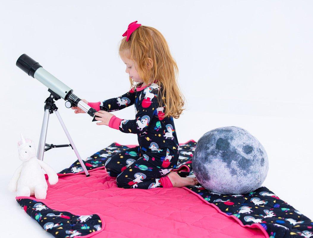 Bamboo Long Sleeve Pajama Set - Luna (Unicorns and Space) - Image 4