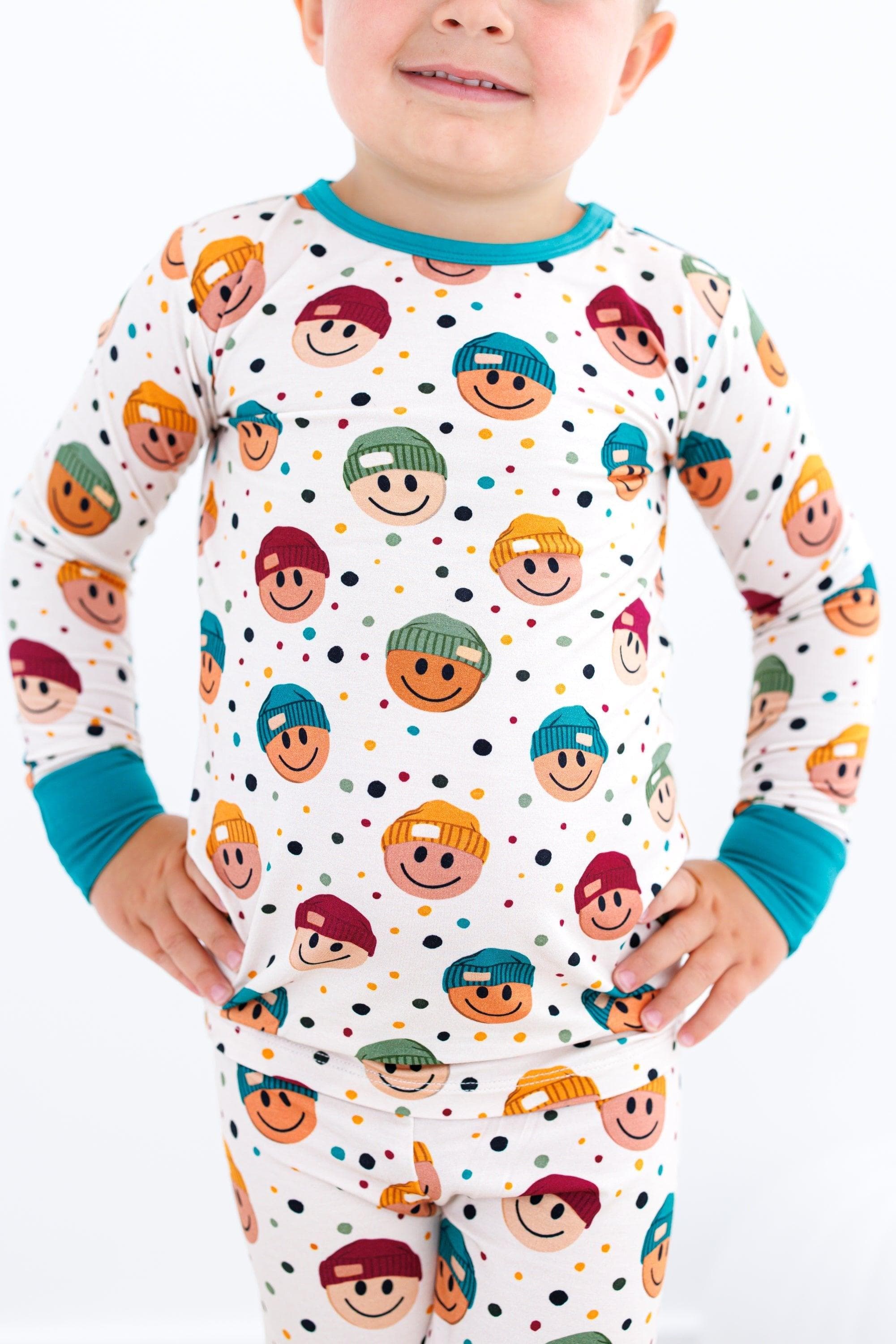 Bamboo Long Sleeve Pajama Set - Sterling (Smile) - Image 2