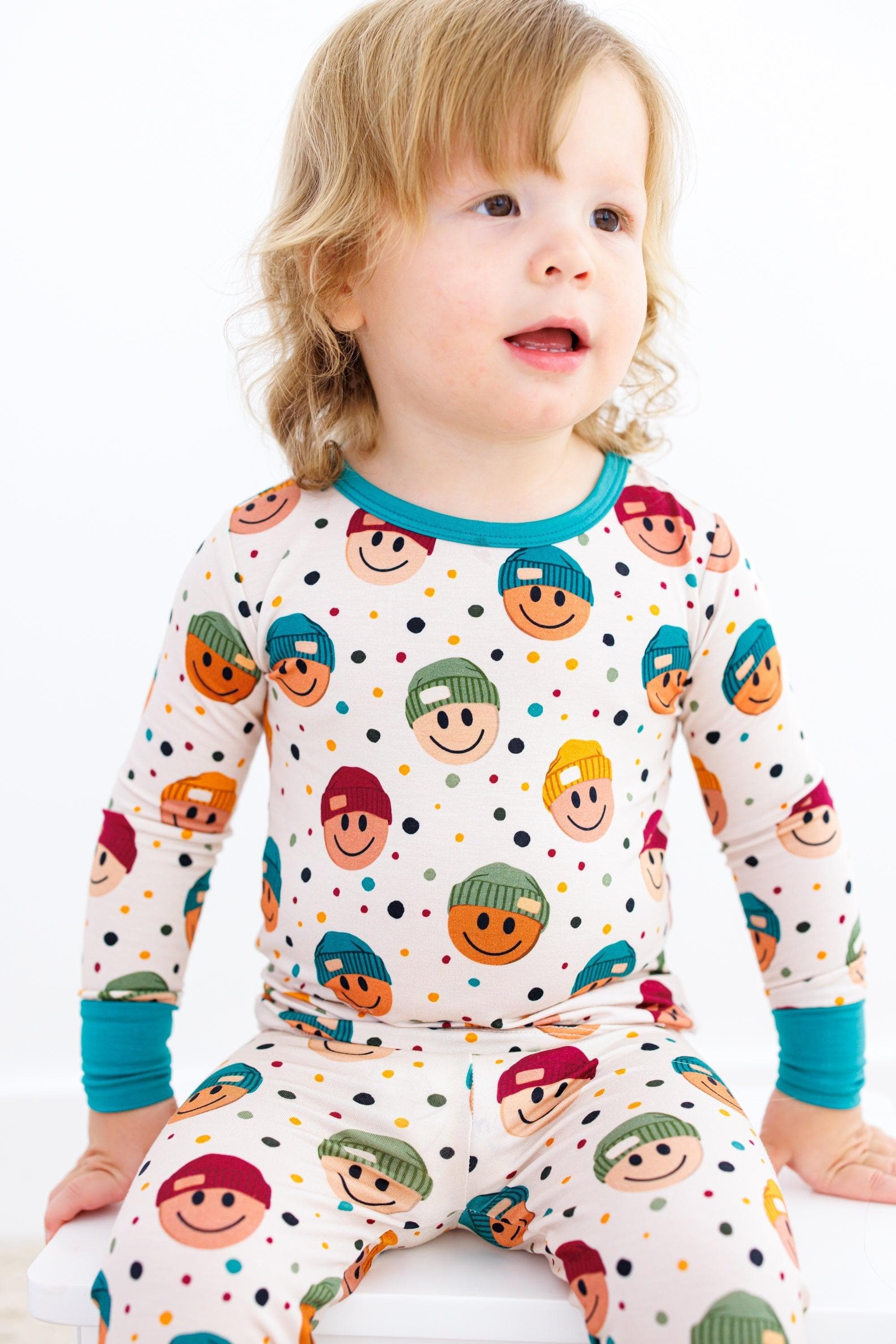 Bamboo Long Sleeve Pajama Set - Sterling (Smile) - Image 3
