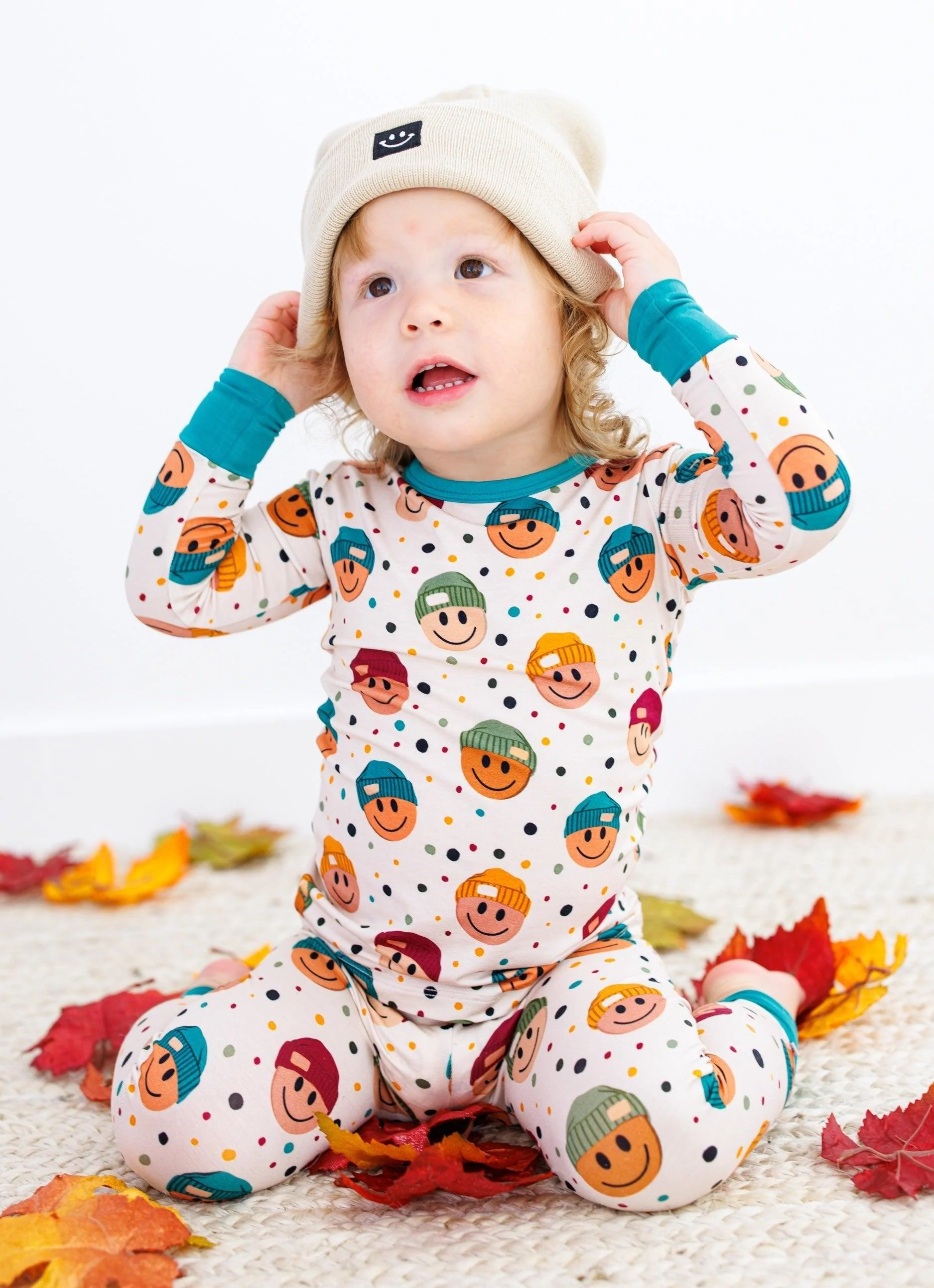 Bamboo Long Sleeve Pajama Set - Sterling (Smile) - Image 4