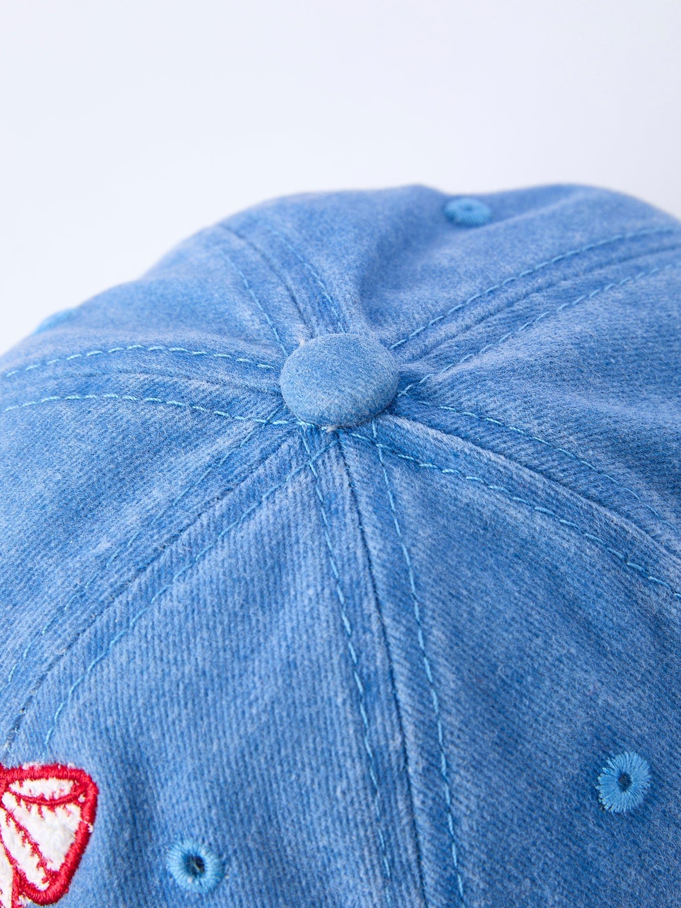 Blue Baseball Bow Applique Kids Hat - Image 4