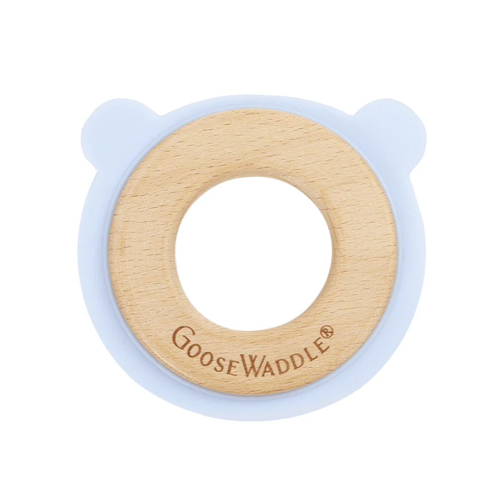 Blue Bear Animal Teether Wooden + Silicone - Image 2