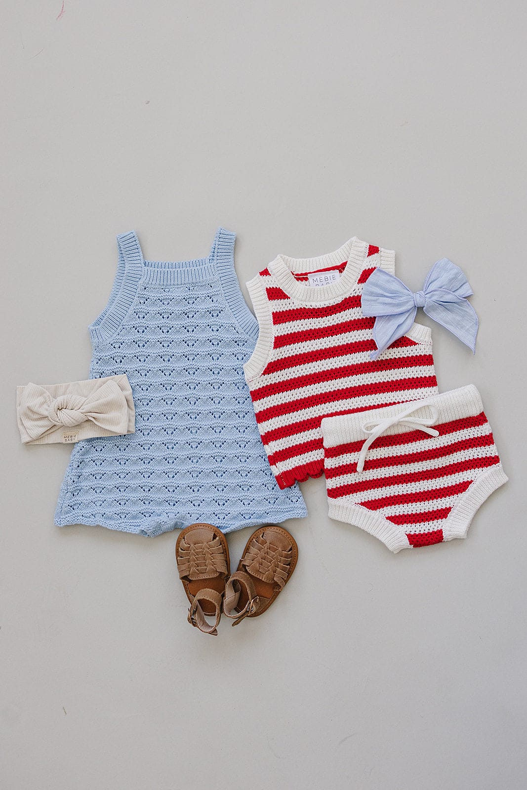 Blue Knit Tank Romper - Image 4