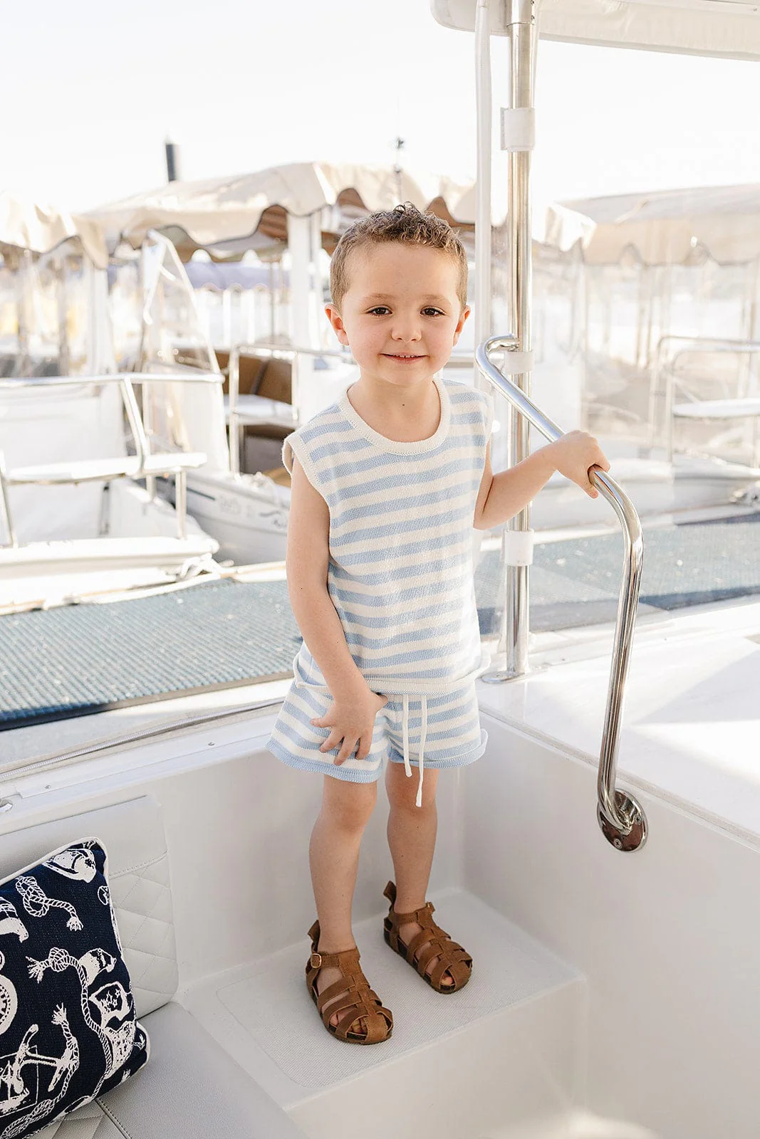 Blue Stripe Short Tank Set - Image 2
