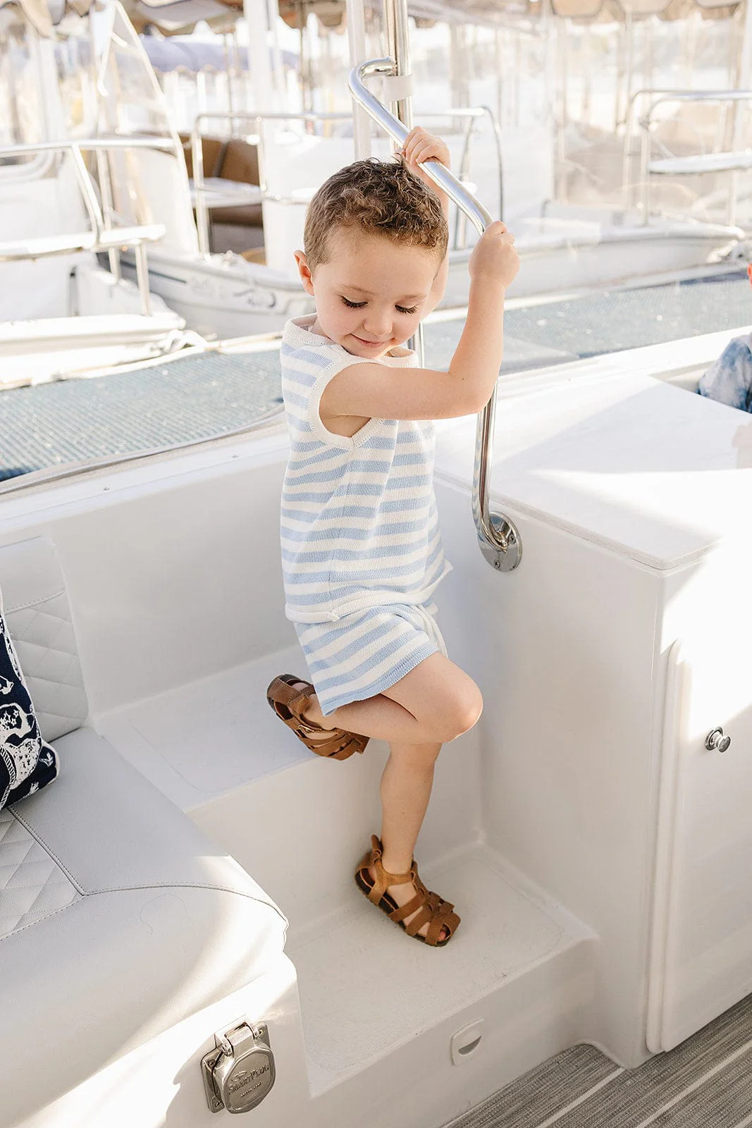 Blue Stripe Short Tank Set - Image 4
