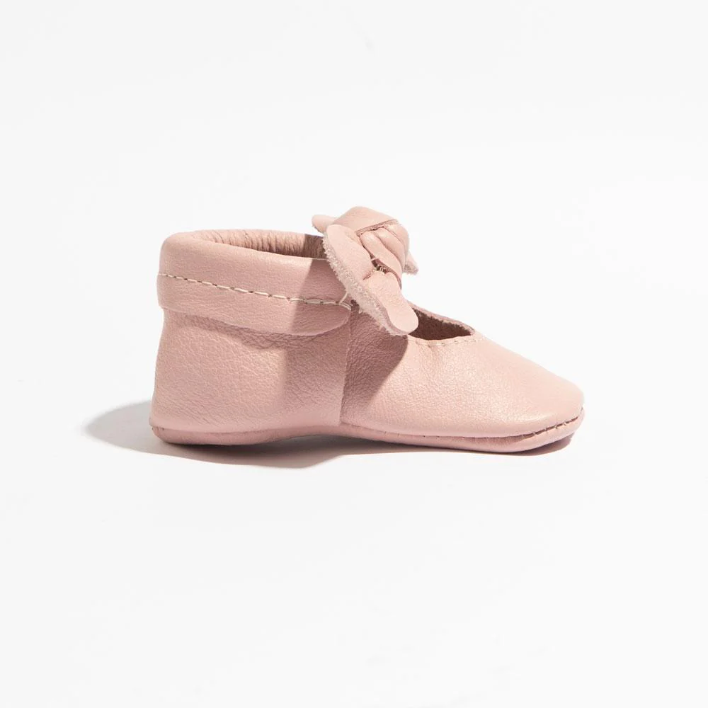 Blush Knotted Bow Baby Shoe - Image 3