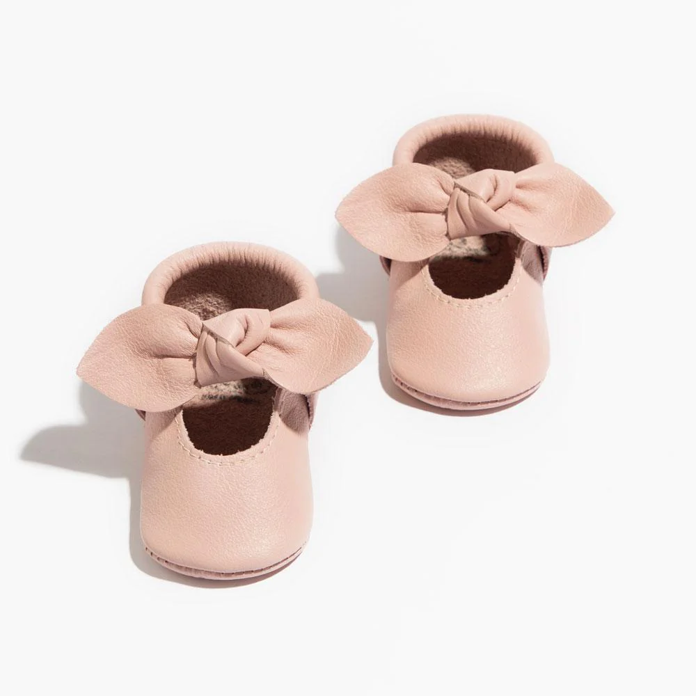 Blush Knotted Bow Baby Shoe - Image 5