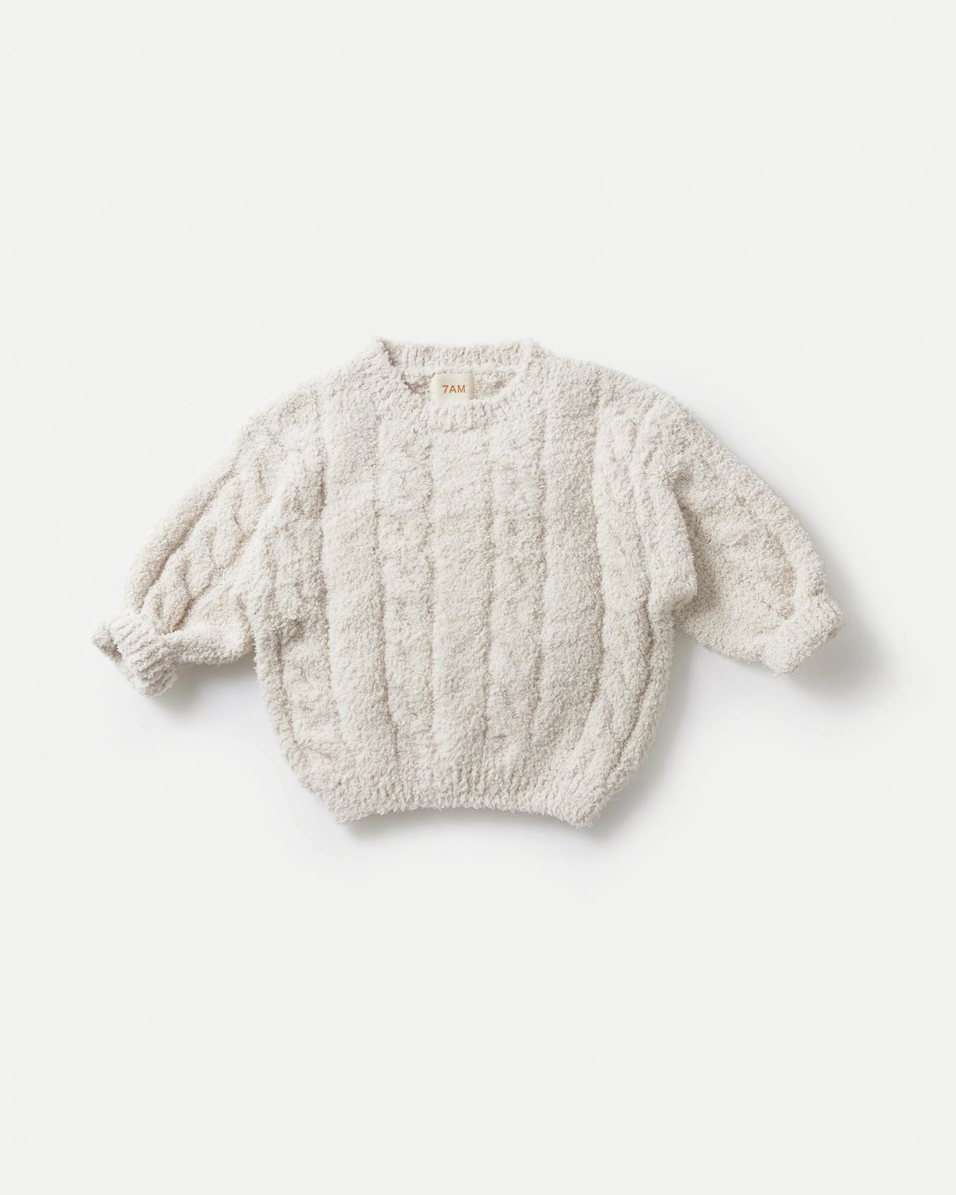 Boxy Cable Sweater - Fuzzy - Image 3
