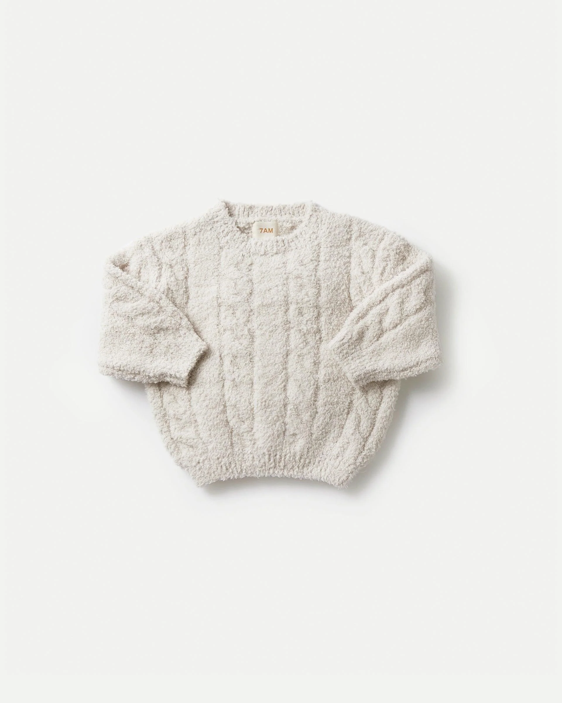 Boxy Cable Sweater - Fuzzy - Image 4