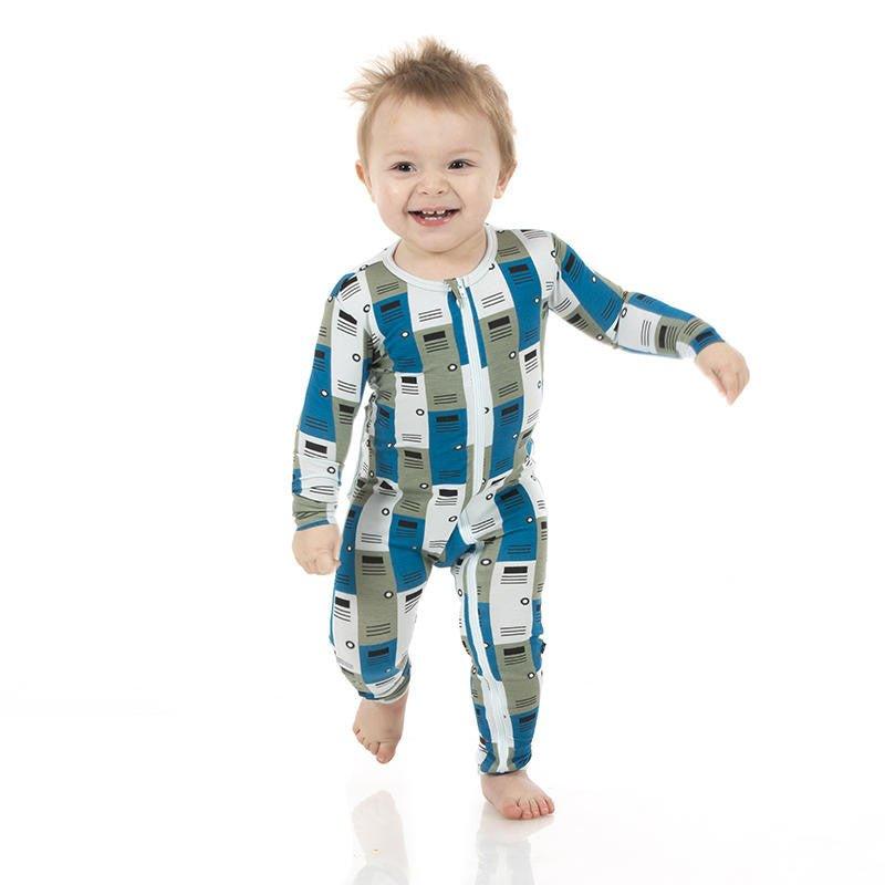 Boy's Print Bamboo Coverall with Zipper - Locker Room - Image 2