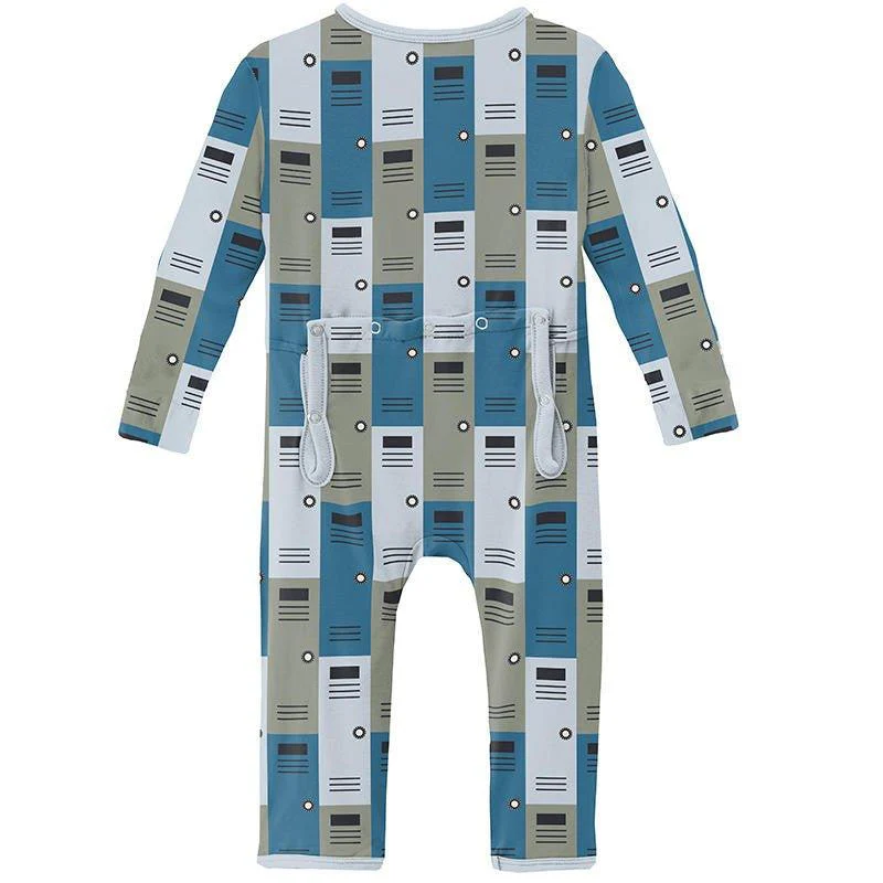 Boy's Print Bamboo Coverall with Zipper - Locker Room - Image 3