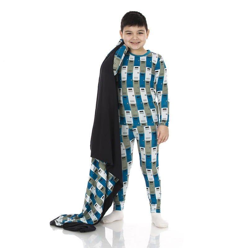 Print Bamboo Long Sleeve Pajama Set - Locker Room - Image 2
