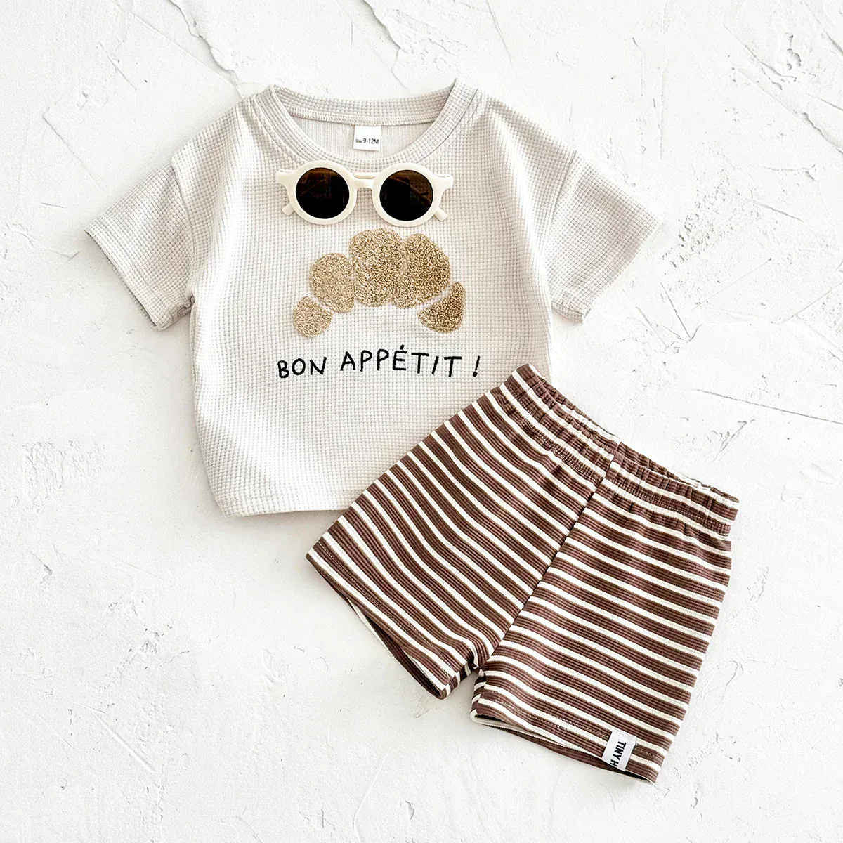 Boys Waffle T-shirts Shorts Set - Image 4