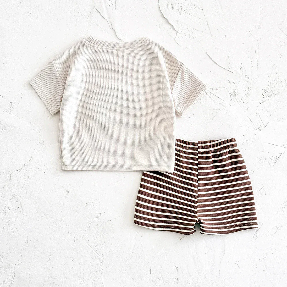 Boys Waffle T-shirts Shorts Set - Image 5