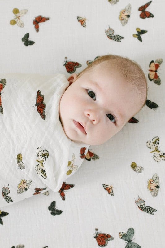 Girl's Crib Sheet - Butterfly Migration - Image 3
