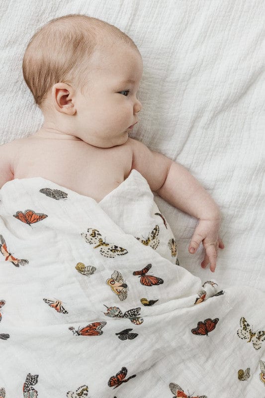 Girl's Swaddle Blanket - Butterfly Migration - Image 2
