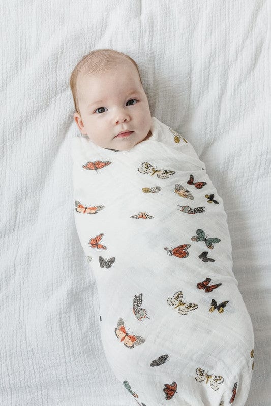 Girl's Swaddle Blanket - Butterfly Migration - Image 3