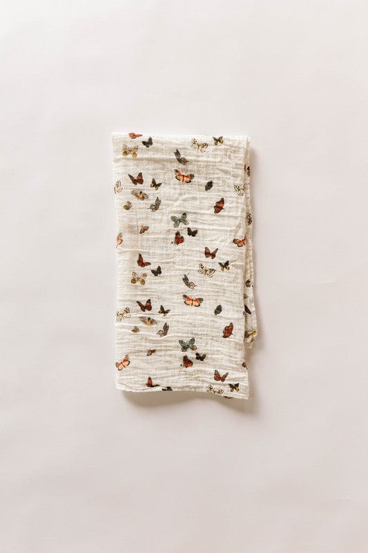 Girl's Swaddle Blanket - Butterfly Migration - Image 4