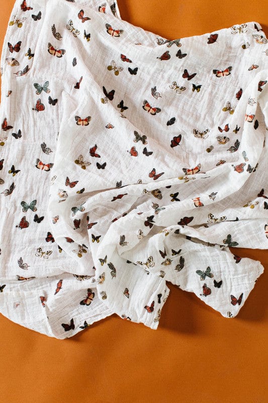Girl's Swaddle Blanket - Butterfly Migration - Image 5