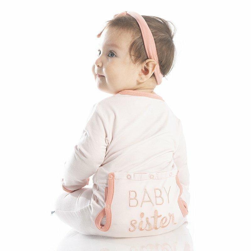 Celebrations Bamboo Applique Coverall with Zipper - Macaroon Baby Sister (21S1) - Image 2