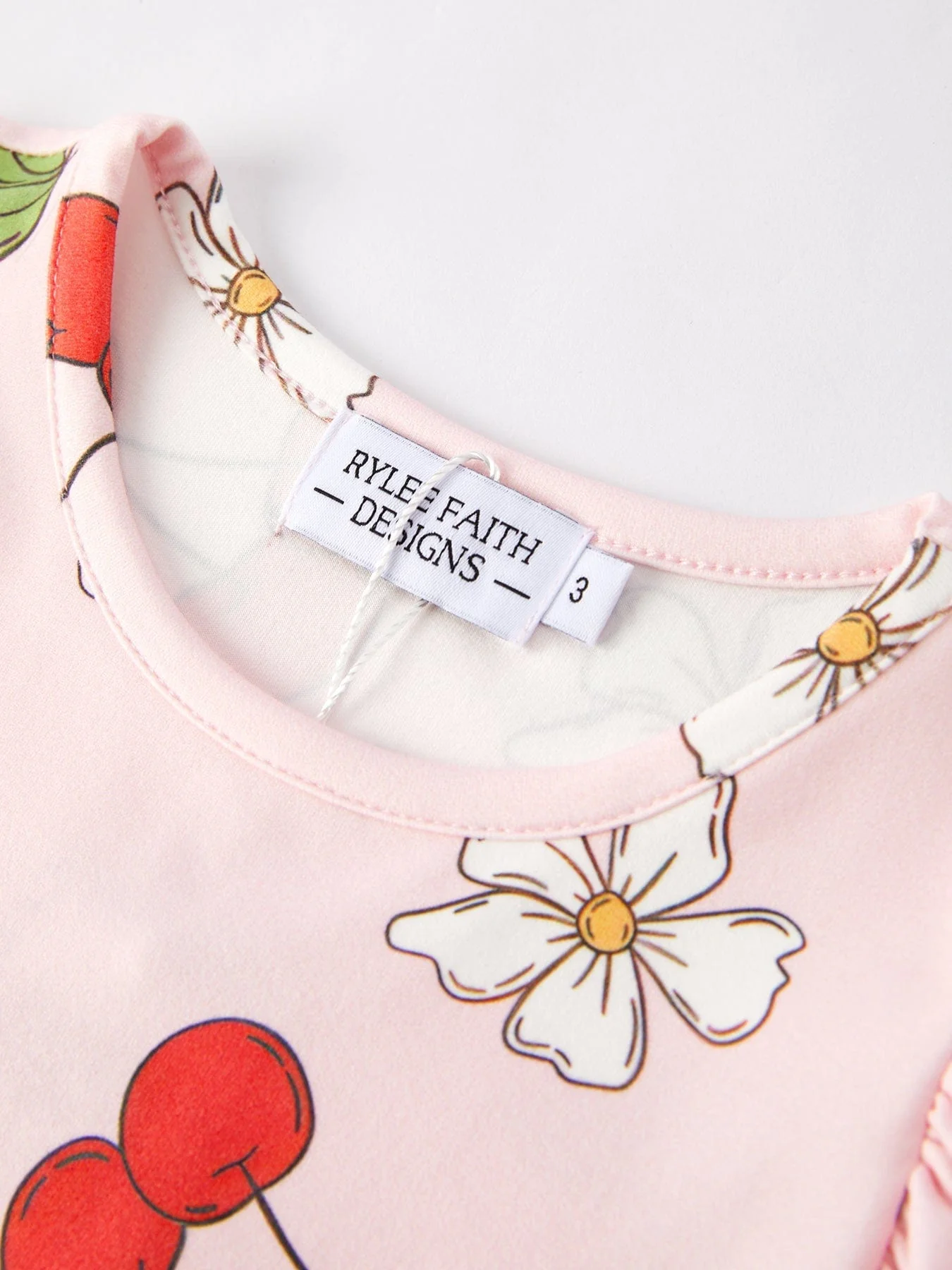 Charming Cherry Flower Dress for Little Ones - Image 3
