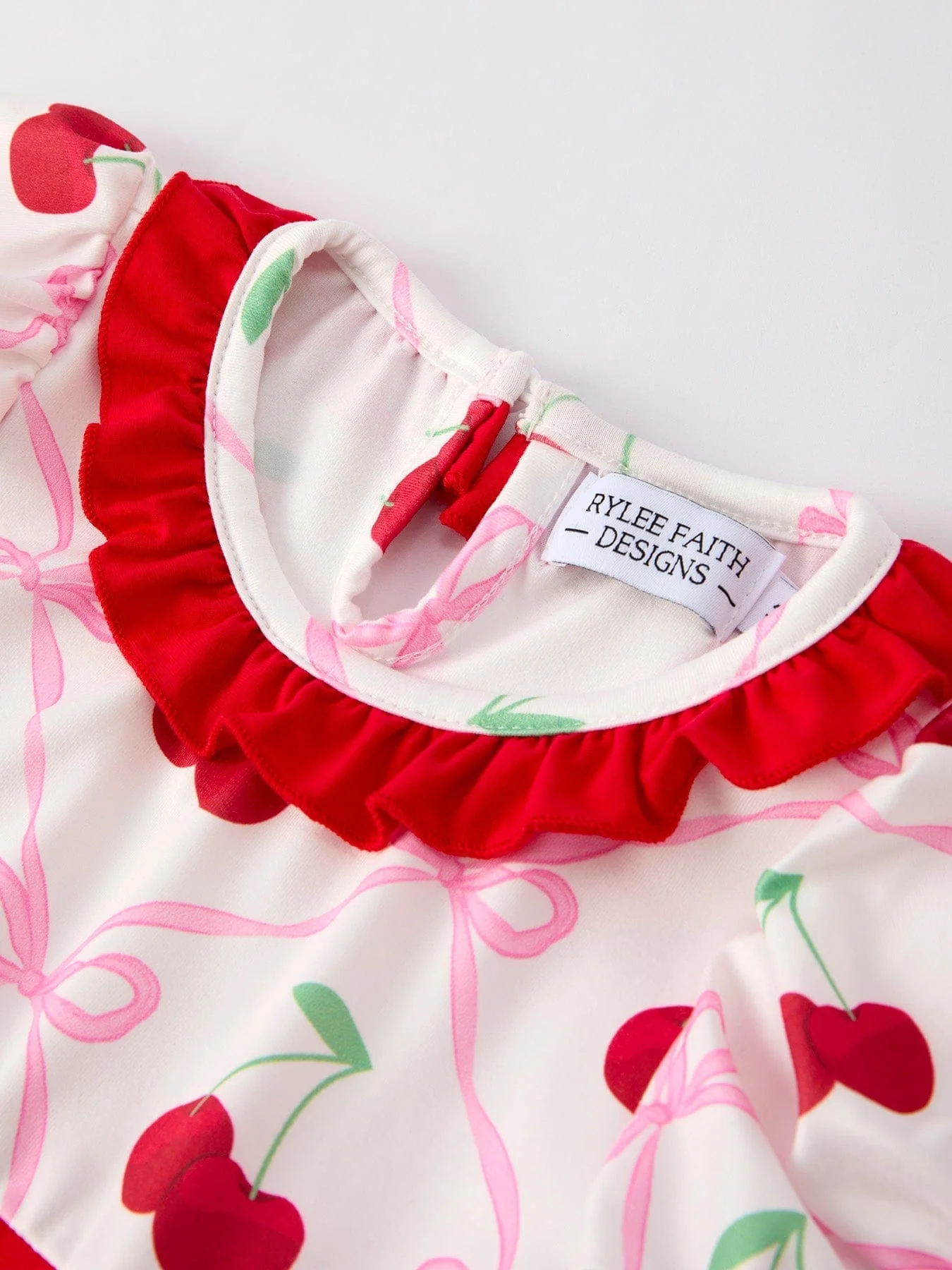 Cherry Bow Girls' Dress - Image 3