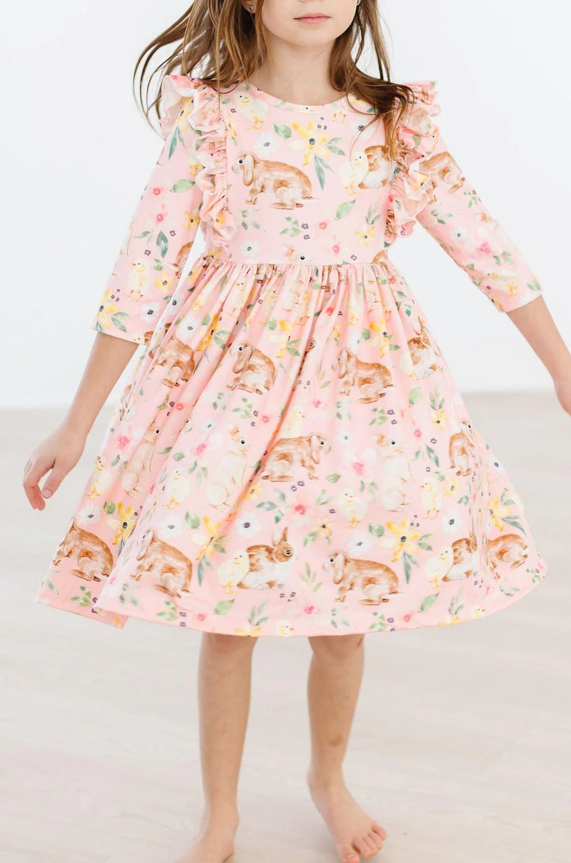 Chicks & Bunnies Ruffle Twirl Dress - Image 2