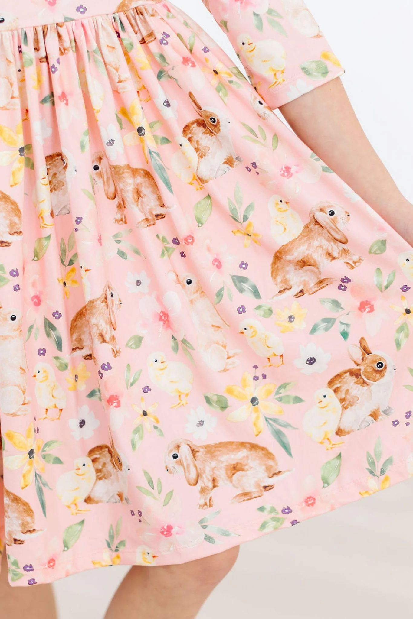 Chicks & Bunnies Ruffle Twirl Dress - Image 3