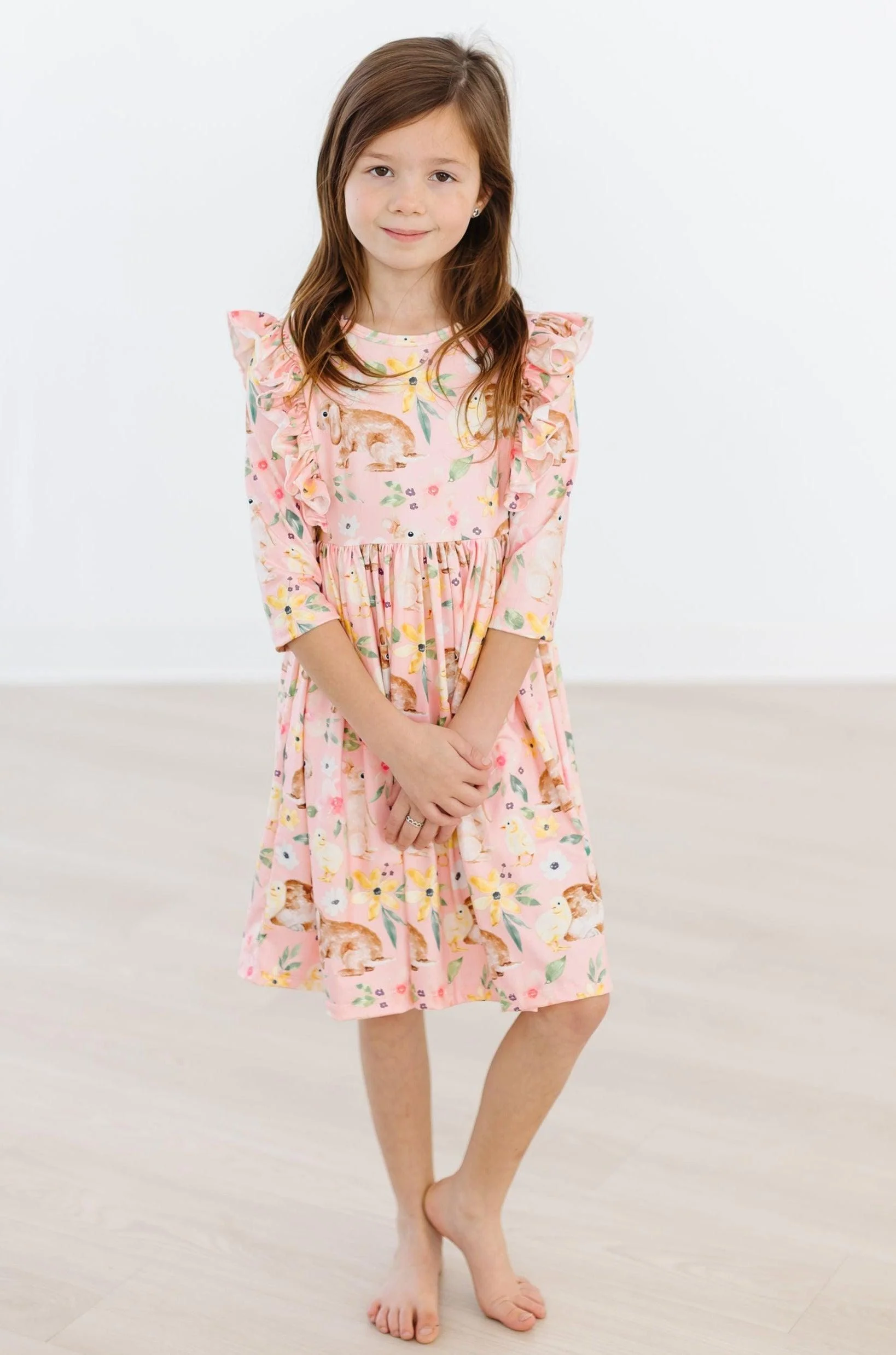 Chicks & Bunnies Ruffle Twirl Dress - Image 4