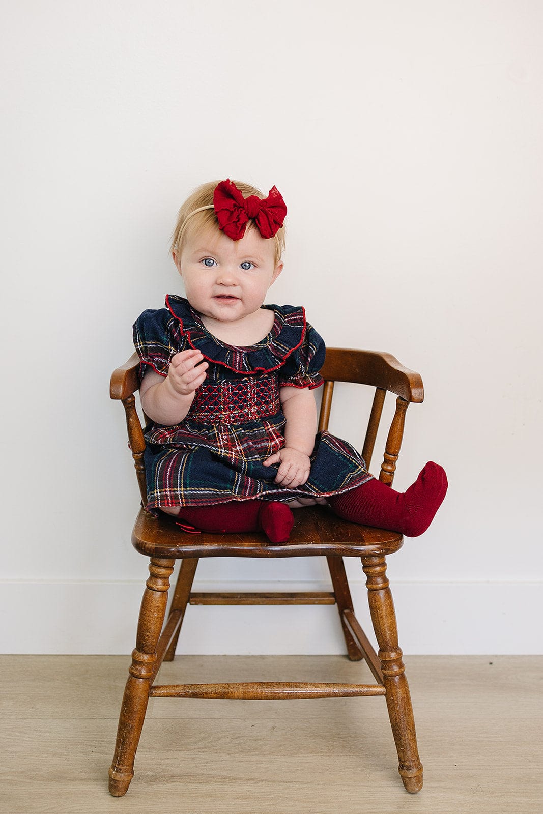 Christmas Plaid Smocked Dress - Image 3