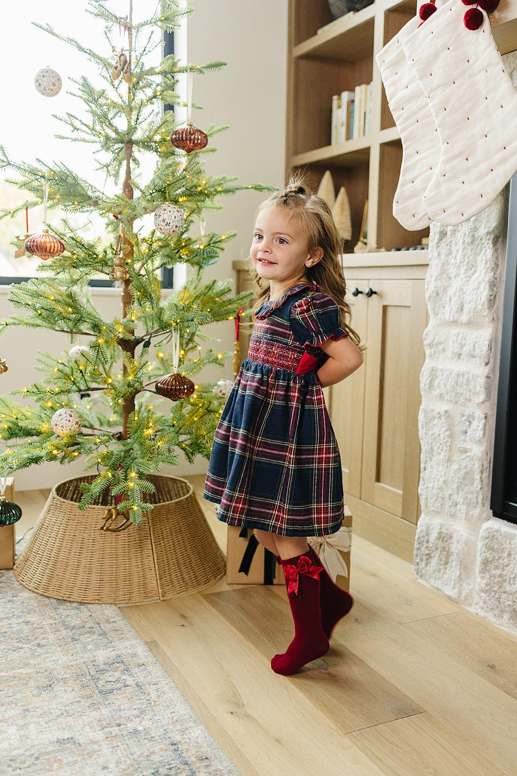 Christmas Plaid Smocked Dress - Image 5