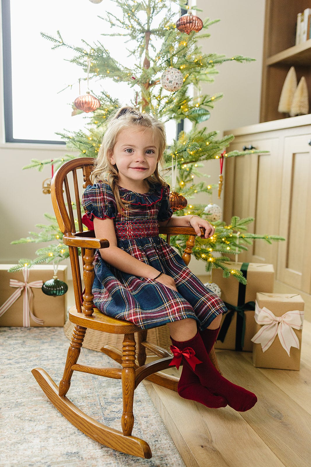 Christmas Plaid Smocked Dress - Image 6