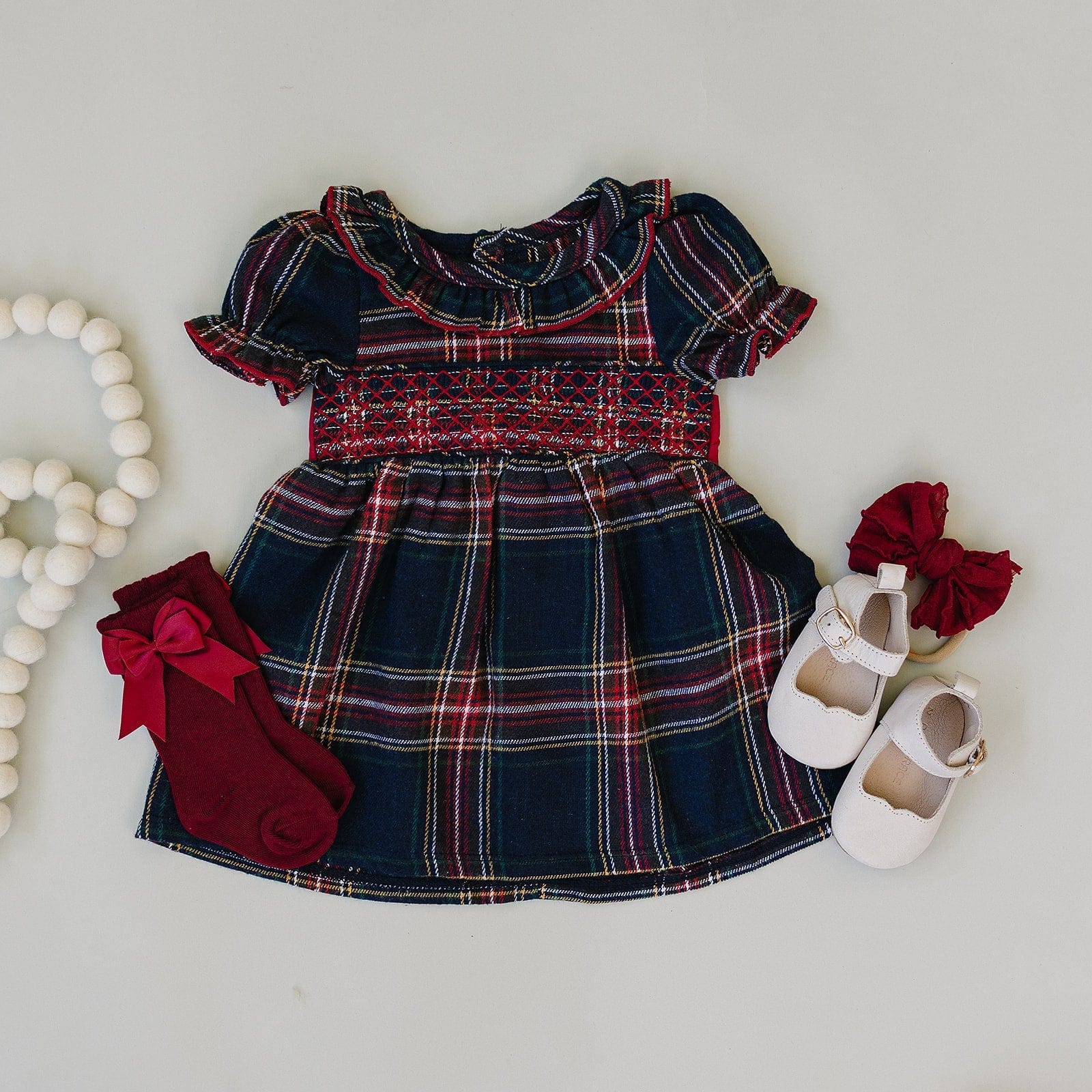 Christmas Plaid Smocked Dress - Image 8