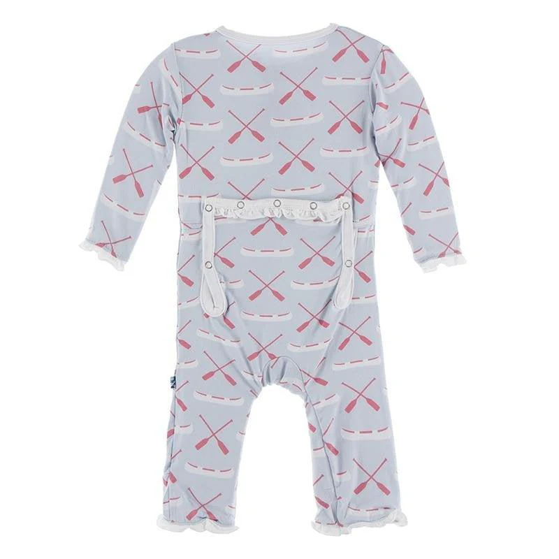 Bamboo Classic Ruffle Coverall with Zipper - Dew Paddles and Canoe - Image 2