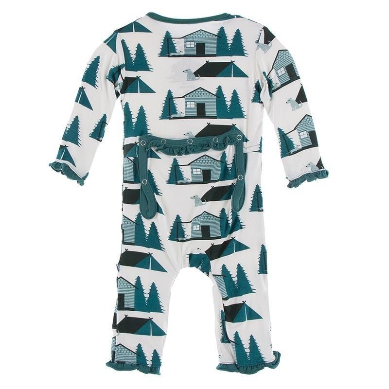 Bamboo Classic Ruffle Coverall with Zipper - Natural Cabins and Tents - Image 2