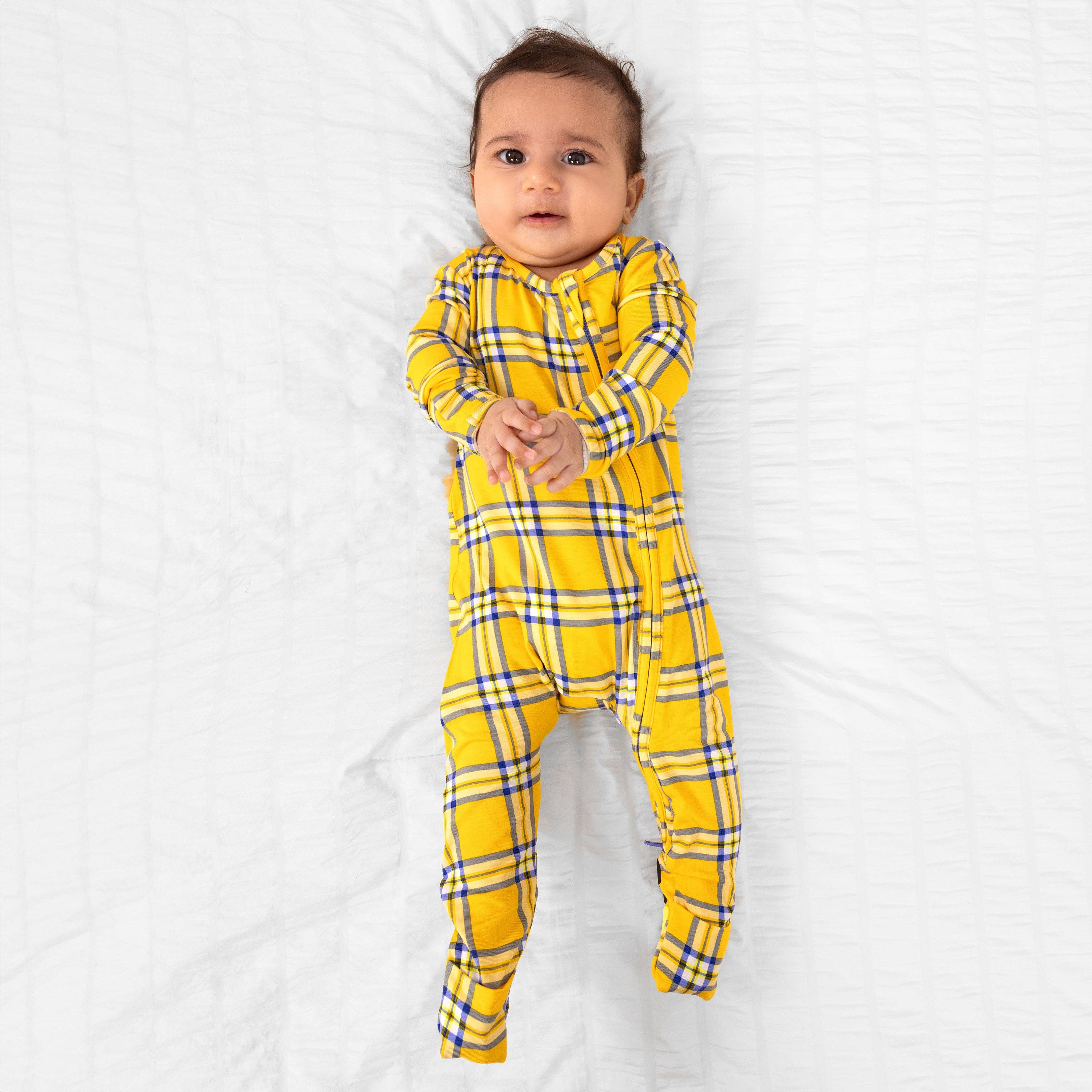 Bamboo Convertible Footie Romper - Clueless Total Betty Plaid - Image 6