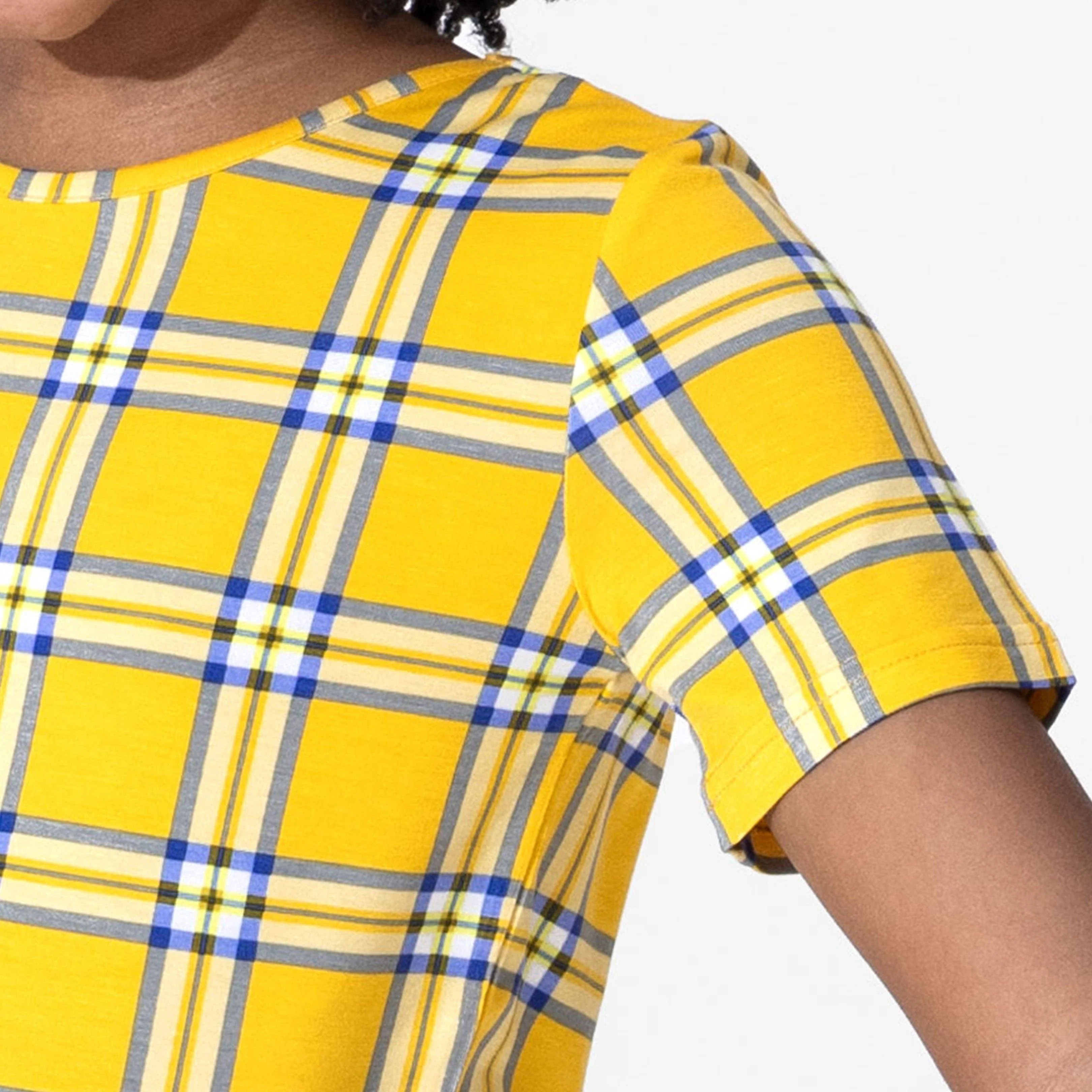 Bamboo Pajama Set with Shorts - Clueless Total Betty Plaid - Image 2
