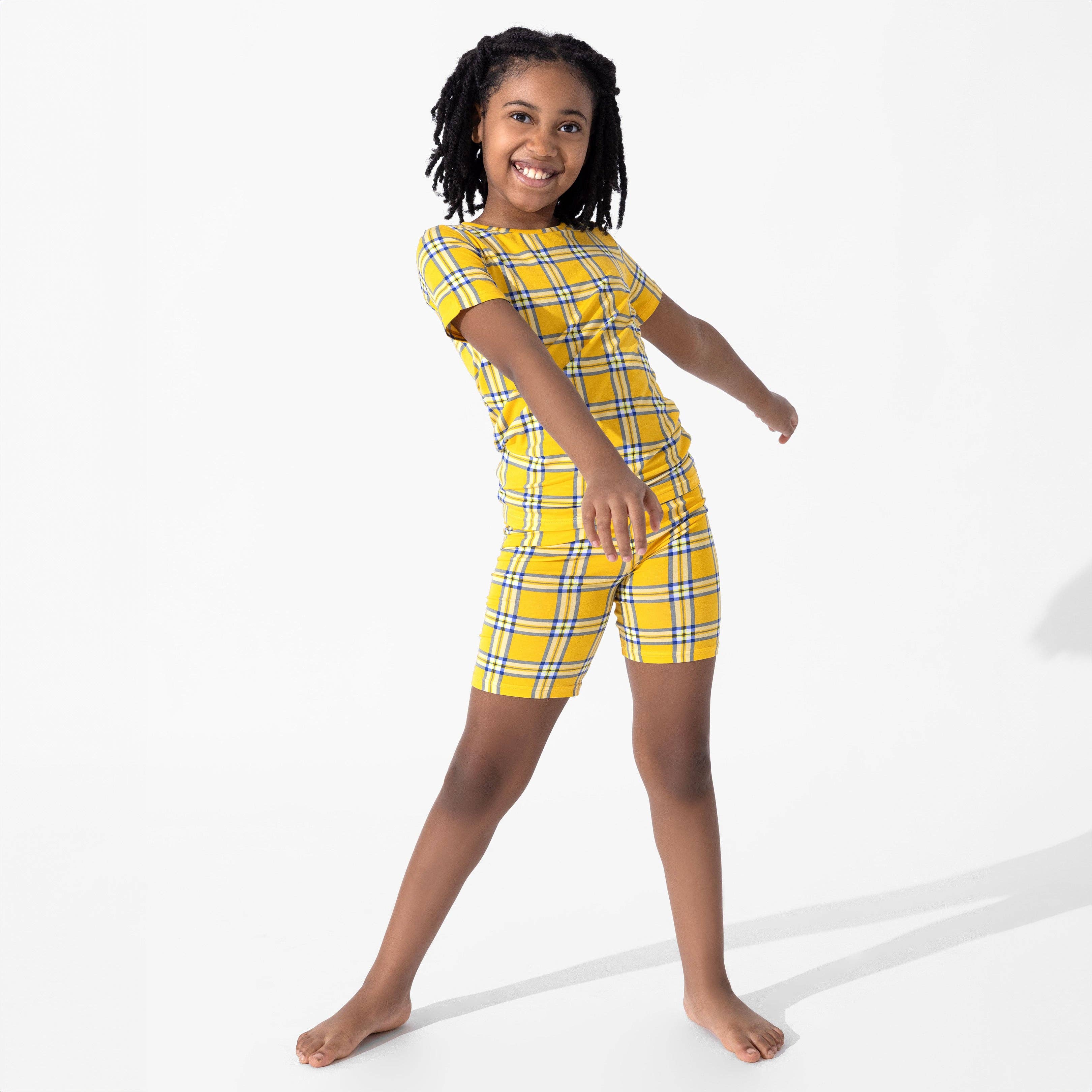Bamboo Pajama Set with Shorts - Clueless Total Betty Plaid - Image 3