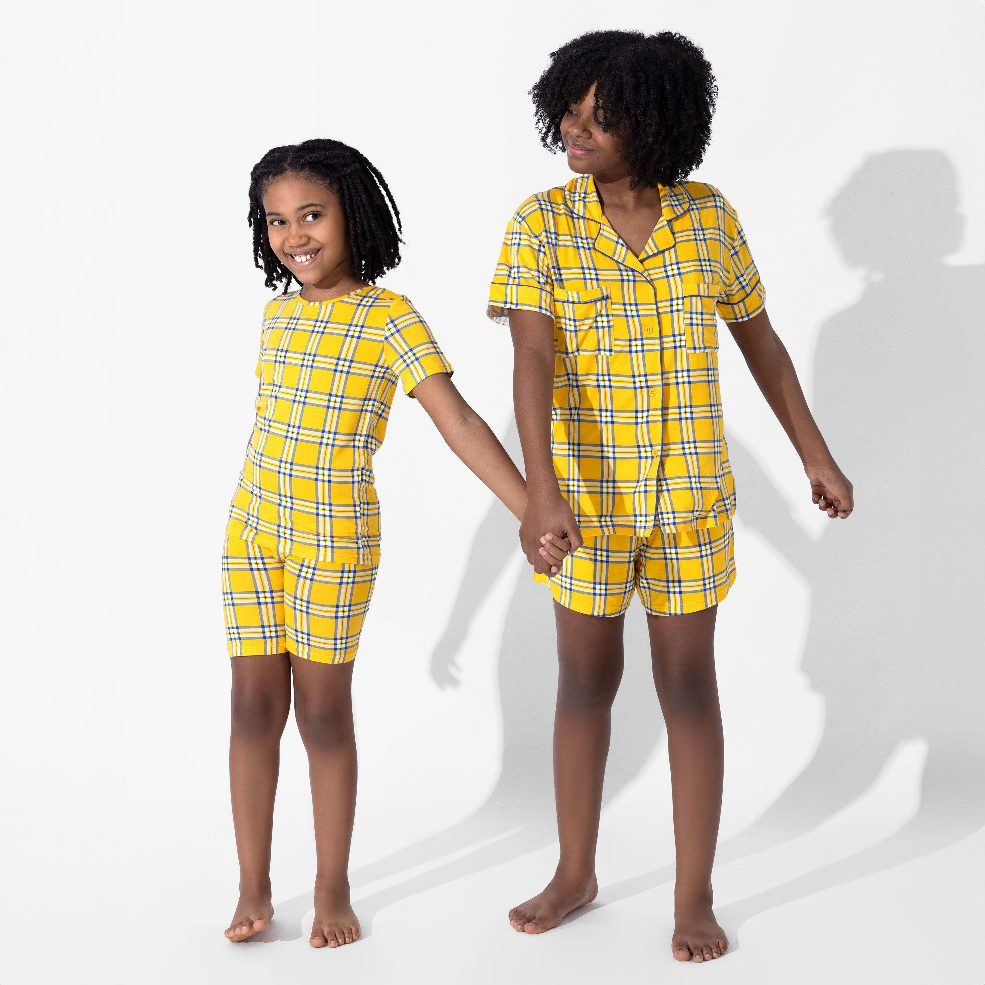 Bamboo Pajama Set with Shorts - Clueless Total Betty Plaid - Image 5