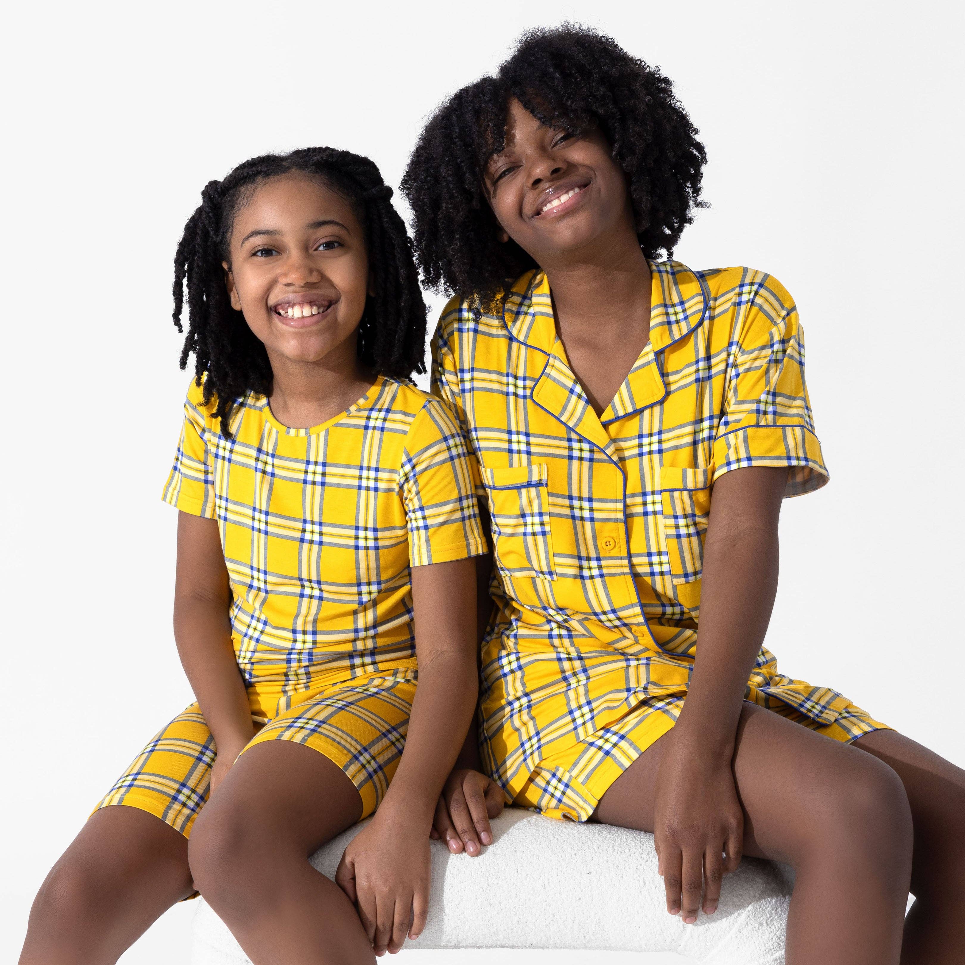 Bamboo Pajama Set with Shorts - Clueless Total Betty Plaid - Image 8