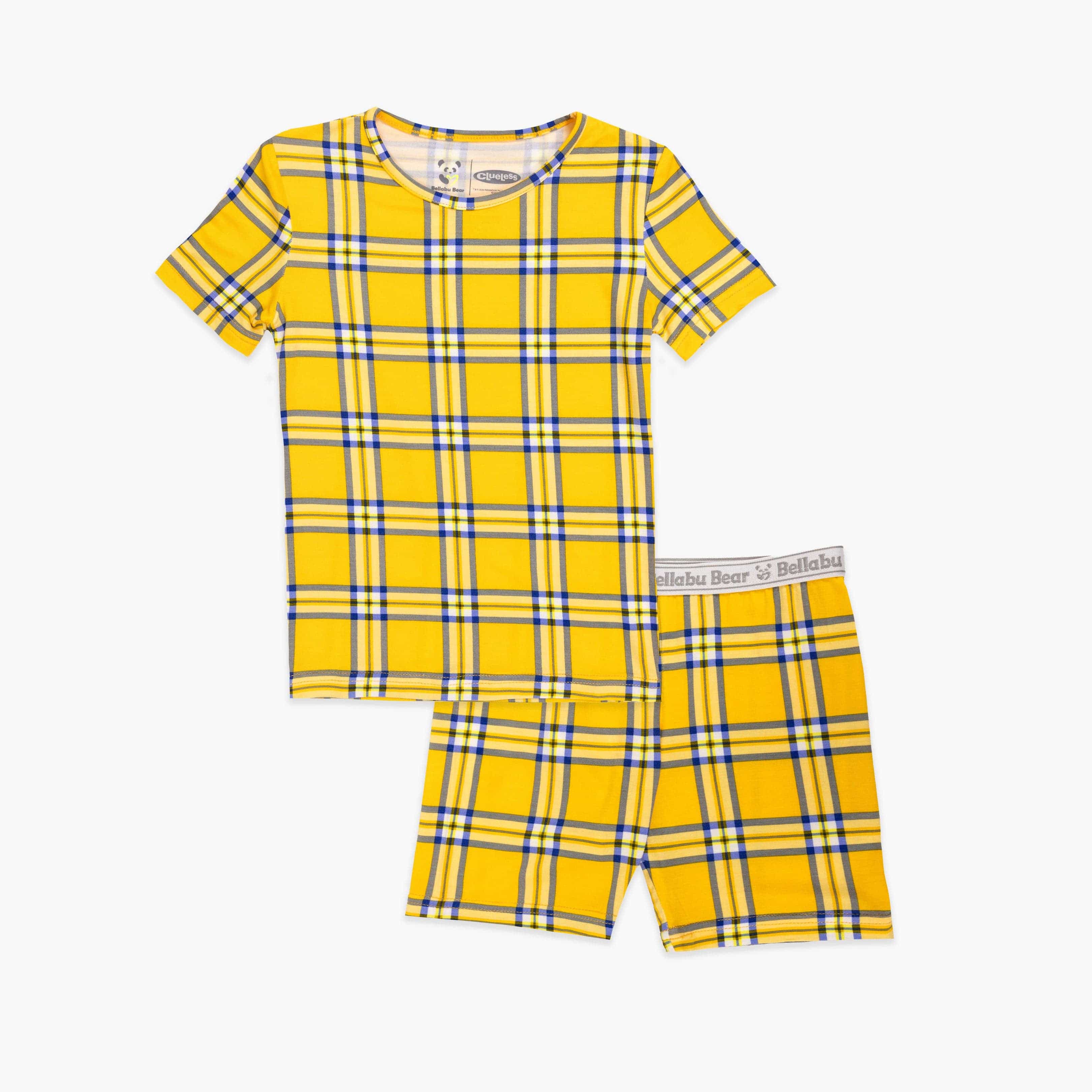 Bamboo Pajama Set with Shorts - Clueless Total Betty Plaid - Image 9