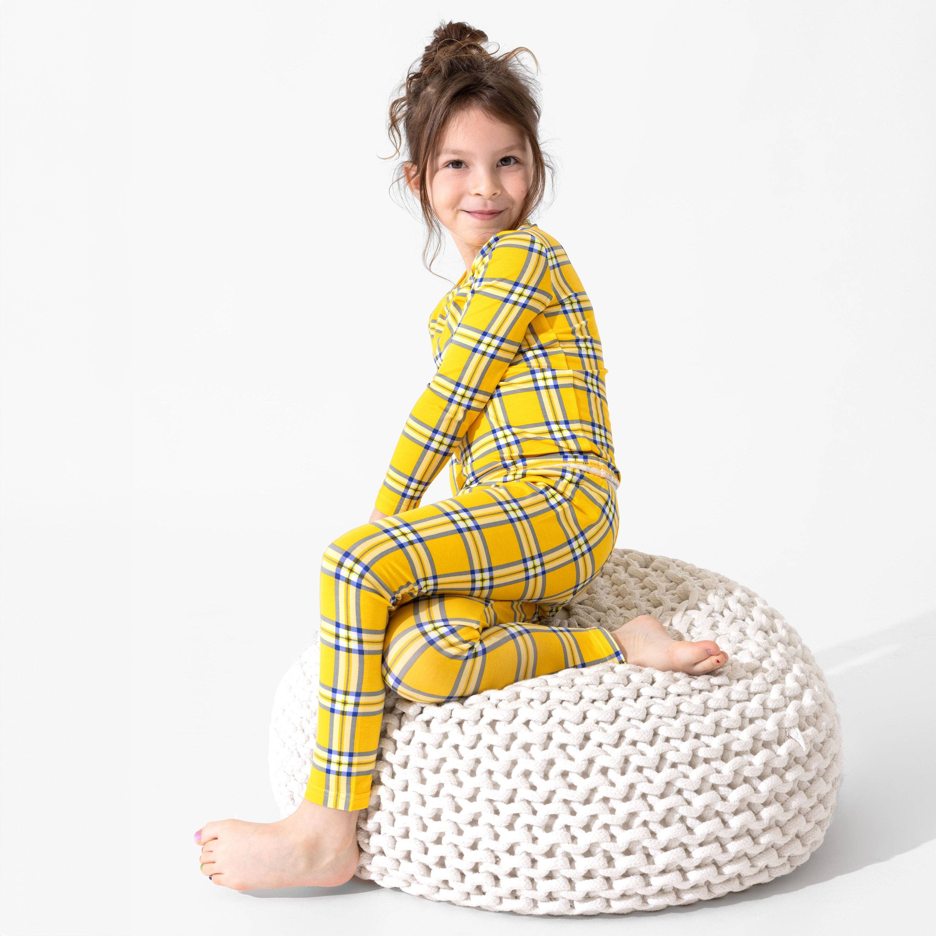 Bamboo Long Sleeve Pajama Set - Clueless Total Betty Plaid - Image 3