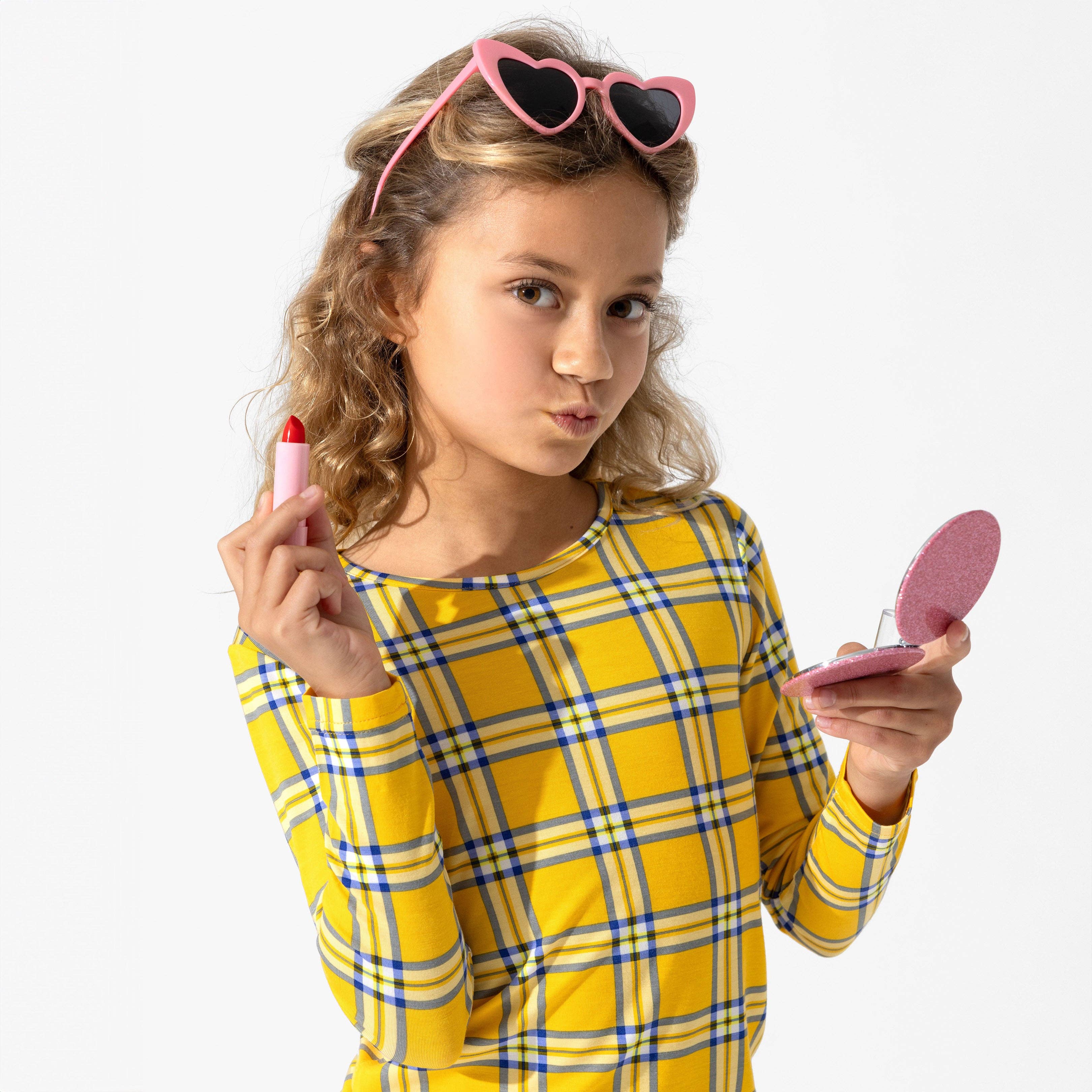 Bamboo Long Sleeve Pajama Set - Clueless Total Betty Plaid - Image 5