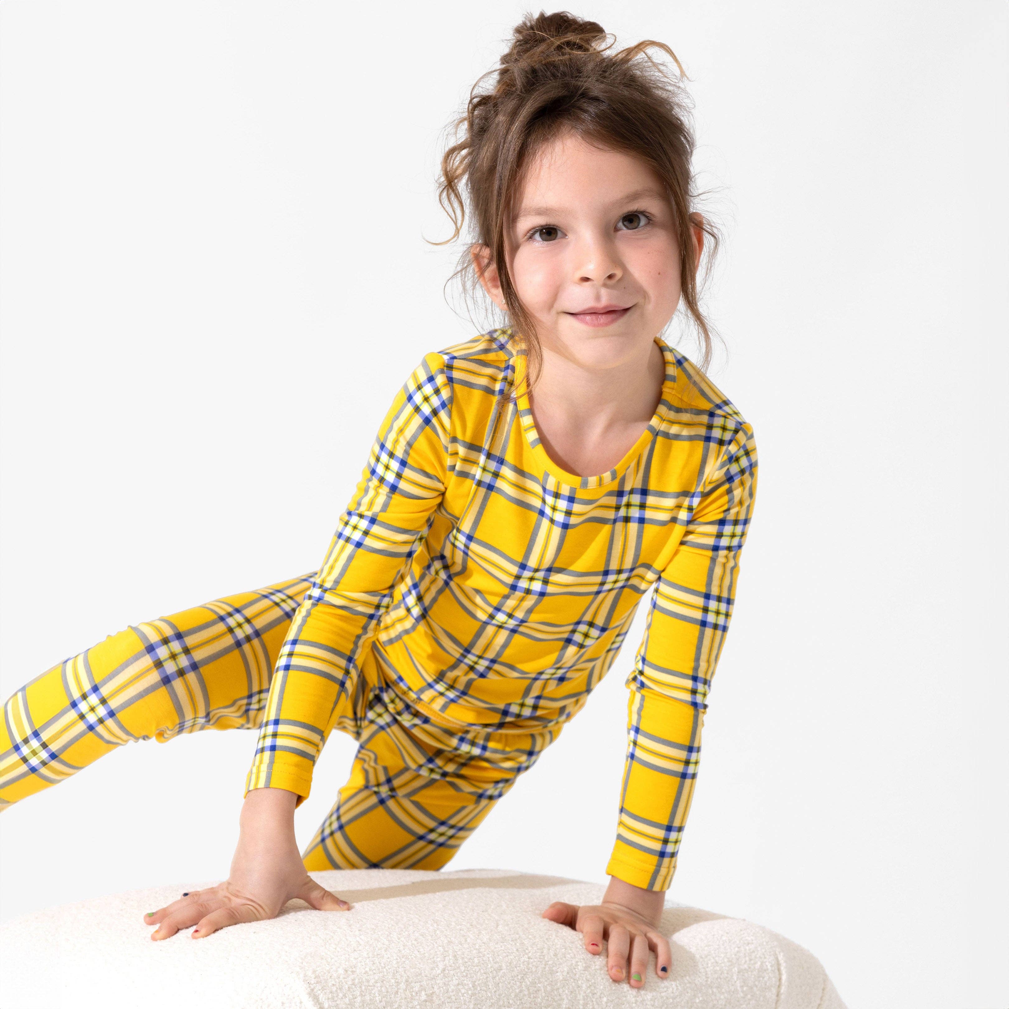Bamboo Long Sleeve Pajama Set - Clueless Total Betty Plaid - Image 6